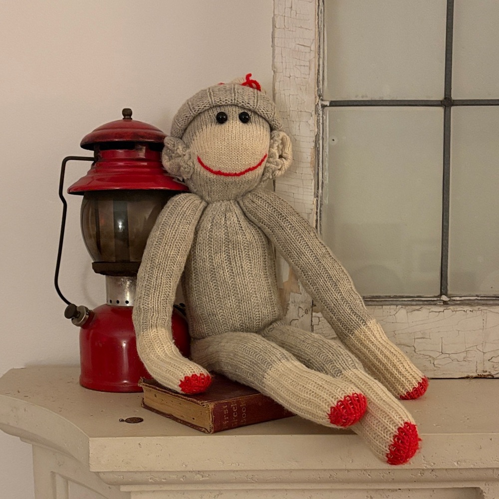 Handmade Sock Monkey Plush Toy